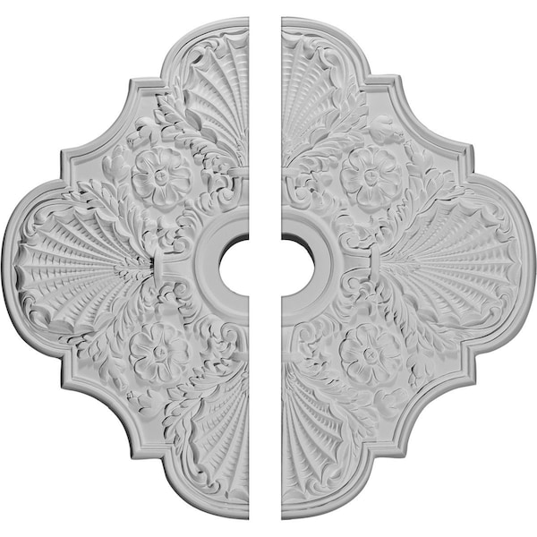 Ekena Millwork Flower Ceiling Medallion, Two Piece (Fits Canopies up to 6 1/4"), 29"OD x 3 5/8"ID x 1 3/8"P CM29FW2 - main